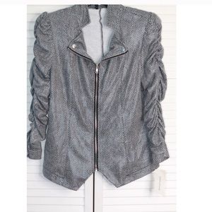 NWT Snake print Jacket with ruched shoulders